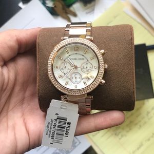 Michael Kors Watch Chronograph Parker Rose Gold